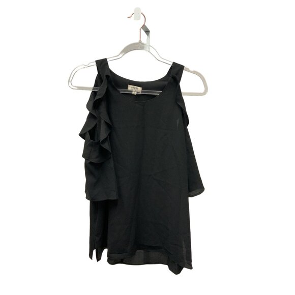 Umgee Tops - Umgee Black Ruffle Blouse